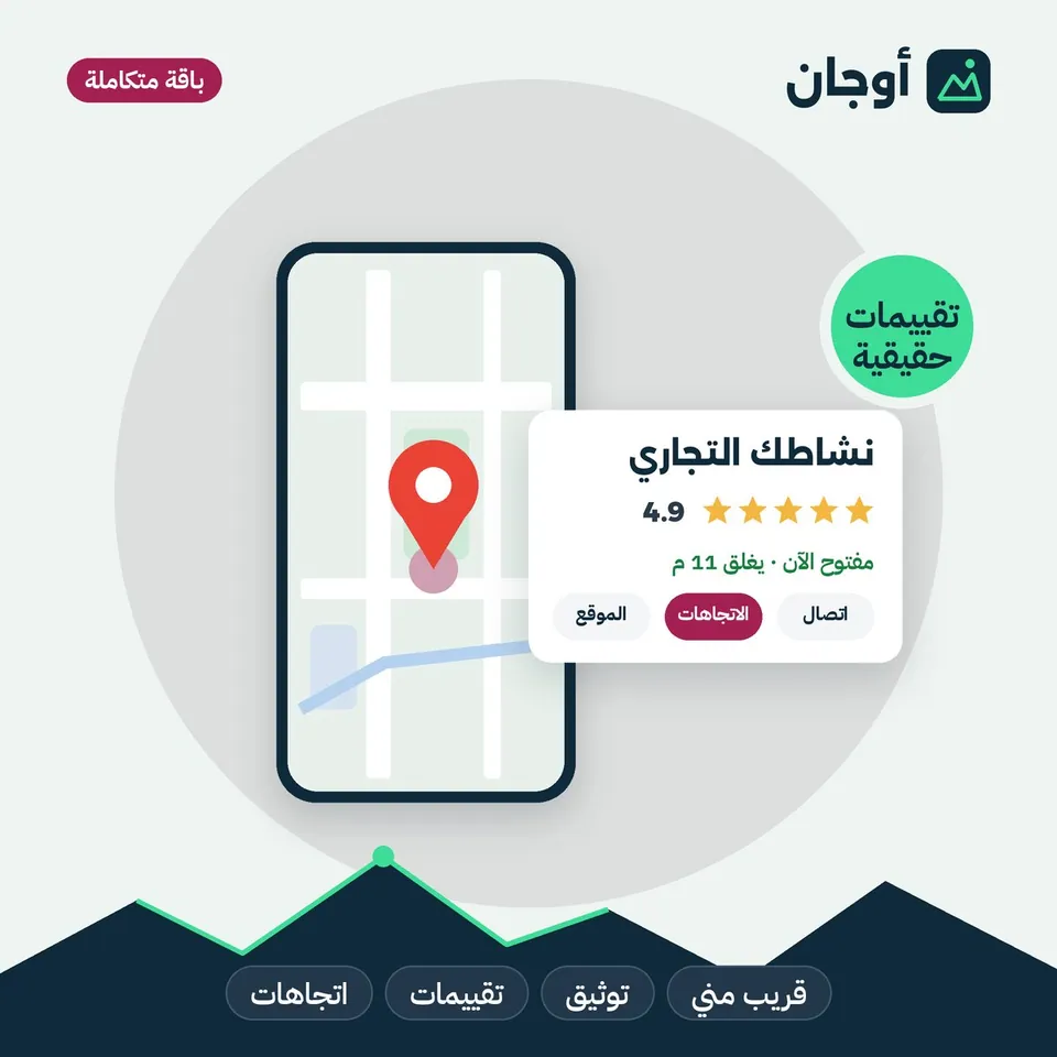 باقة الظهور المحلي: خرائط جوجل وأبل والتقييمات