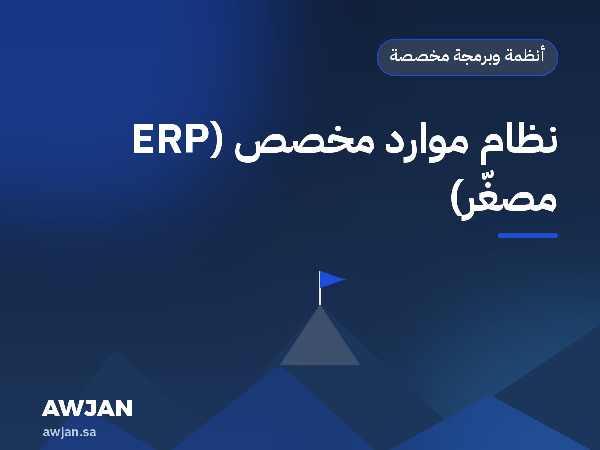 نظام موارد مخصص (ERP مصغّر)